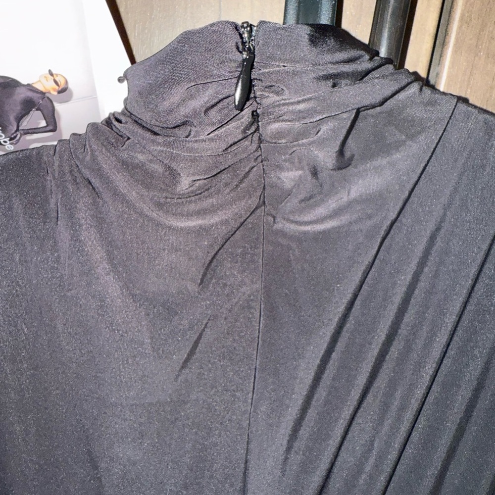 NWT *short sleeve* Naked Wardrobe Black Mock Neck Maxi Dress Size M - Picture 9 of 9